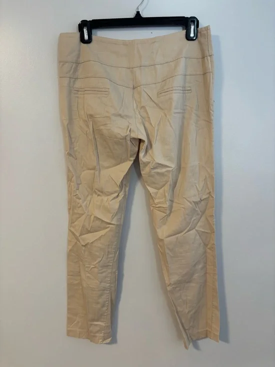 Made in Italy Cotton Cream Tan Khaki Exaggerated Puff Faux Harem Style Large - Picture 2 of 4